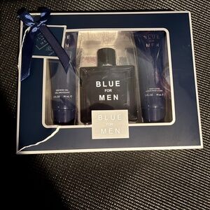 Blue Men Cologne set with body lotion & body wash Gift Set